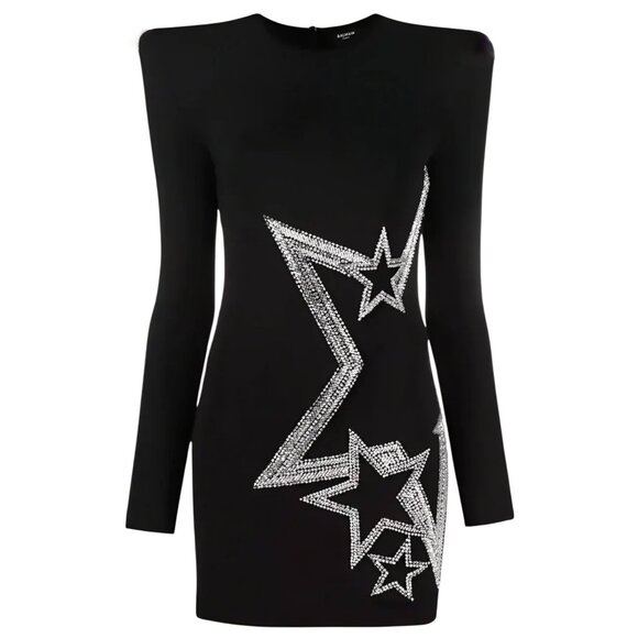 Balmain Runway embellished-star fitted dress Size 38 FR, S/M US With Tags - Picture 11 of 16